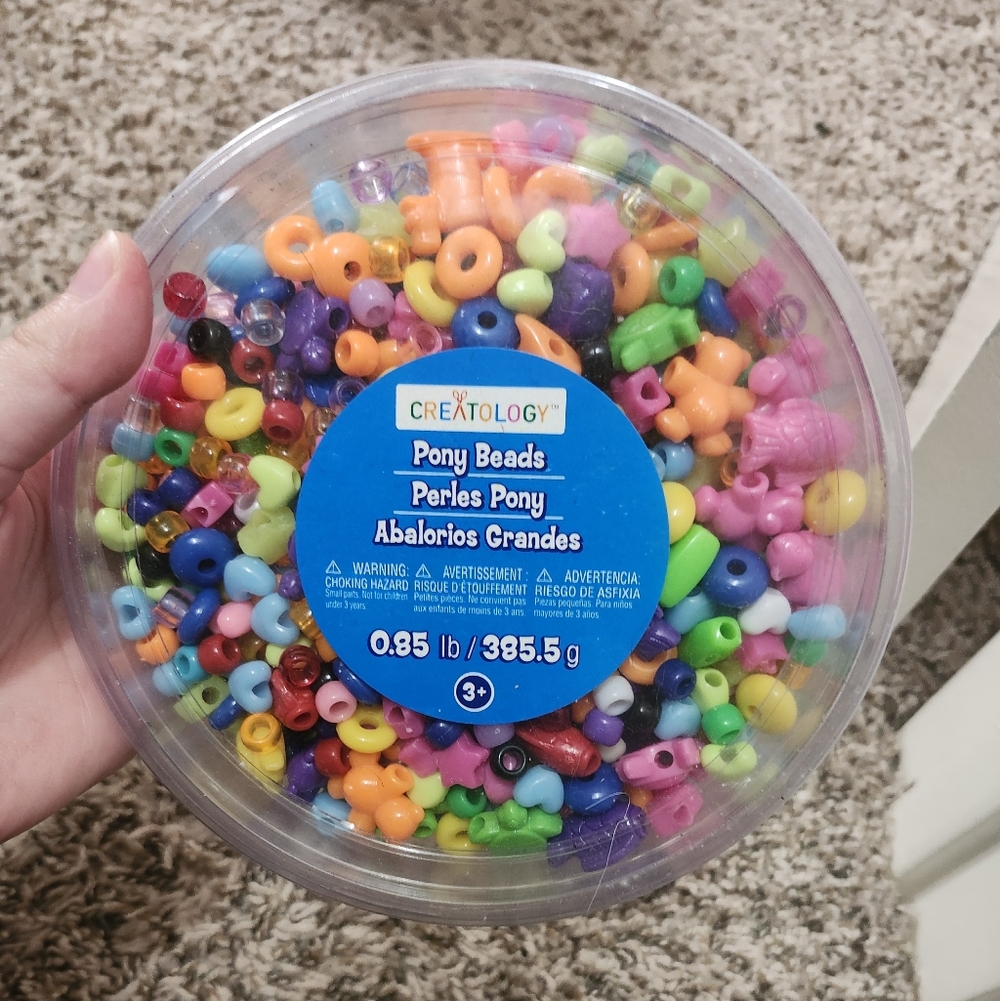Creatology Colorful Plastic Pony Beads .85 Lb Assortment Jewelry Kandii
